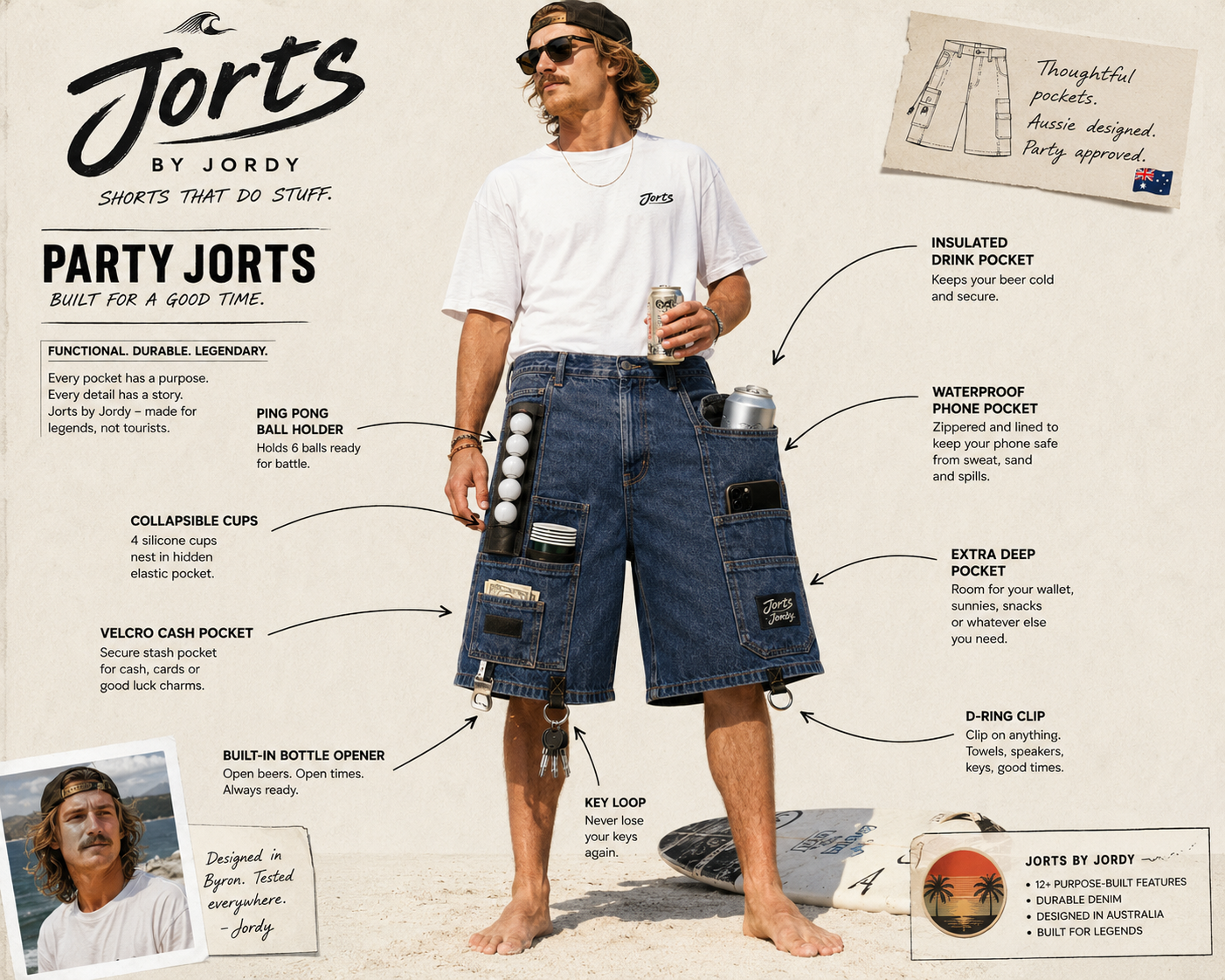 Jordy wearing Party Jorts